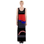 Geometrical abstraction Maxi Thigh Split Dress