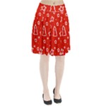 Red Xmas Pleated Skirt
