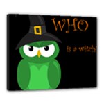 Who is a witch? - green Canvas 20  x 16 