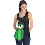 Who is a witch? - green Sleeveless Tunic