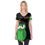 Who is a witch? - green Short Sleeve Tunic 