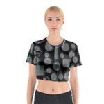 Come down - green Cotton Crop Top