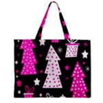 Pink playful Xmas Zipper Mini Tote Bag