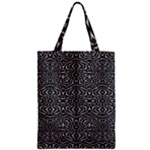 Black and White Tribal Pattern Zipper Classic Tote Bag