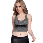 Black and White Tribal Pattern Racer Back Crop Top