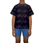 Purple elegant Xmas Kids  Short Sleeve Swimwear