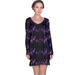 Purple elegant Xmas Long Sleeve Nightdress