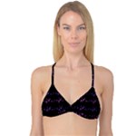 Purple elegant Xmas Reversible Tri Bikini Top