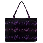 Purple elegant Xmas Medium Zipper Tote Bag