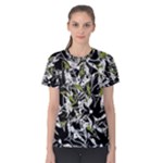 Green floral abstraction Women s Cotton Tee