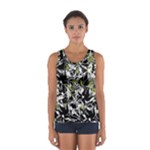 Green floral abstraction Women s Sport Tank Top 