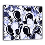 Blue abstract floral design Canvas 24  x 20 