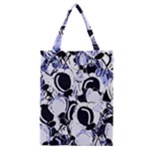 Blue abstract floral design Classic Tote Bag
