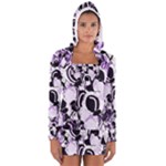 Purple abstract garden Women s Long Sleeve Hooded T-shirt