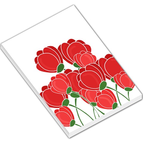 Red floral design Large Memo Pads from ZippyPress