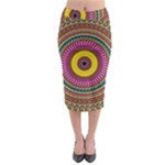 Ornament Mandala Midi Pencil Skirt