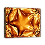 Elegant Gold Copper Shiny Elegant Christmas Star Canvas 10  x 8 
