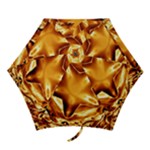 Elegant Gold Copper Shiny Elegant Christmas Star Mini Folding Umbrellas