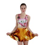 Elegant Gold Copper Shiny Elegant Christmas Star Mini Skirt