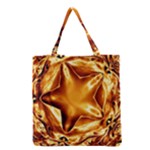 Elegant Gold Copper Shiny Elegant Christmas Star Grocery Tote Bag
