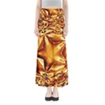 Elegant Gold Copper Shiny Elegant Christmas Star Maxi Skirts