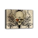 Awesome Skull With Flowers And Grunge Mini Canvas 6  x 4 