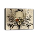 Awesome Skull With Flowers And Grunge Mini Canvas 7  x 5 
