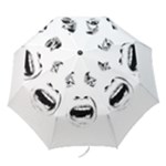 Scared Woman Expression Folding Umbrellas
