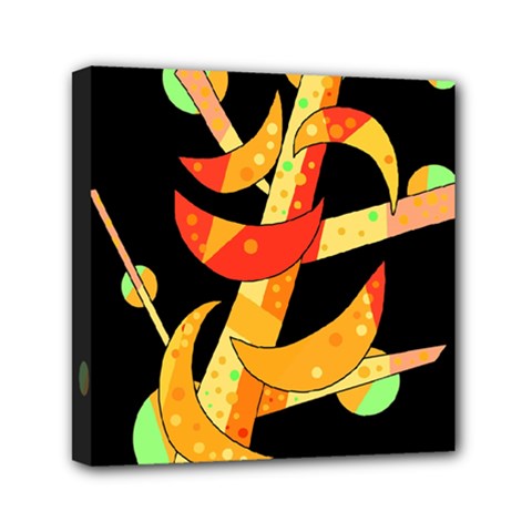 Orange moon tree Mini Canvas 6  x 6  from ZippyPress