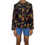 Floral abstraction Kids  Long Sleeve Swimwear