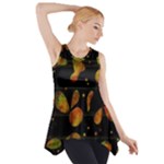 Floral abstraction Side Drop Tank Tunic