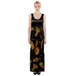 Floral abstraction Maxi Thigh Split Dress