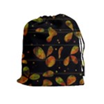 Floral abstraction Drawstring Pouches (Extra Large)