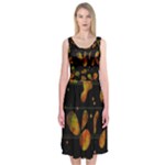 Floral abstraction Midi Sleeveless Dress