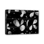 Black and white floral abstraction Mini Canvas 7  x 5 