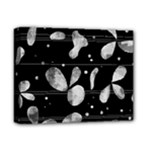 Black and white floral abstraction Deluxe Canvas 14  x 11 