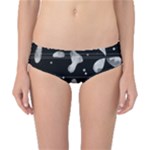 Black and white floral abstraction Classic Bikini Bottoms
