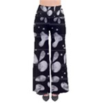 Black and white floral abstraction Pants