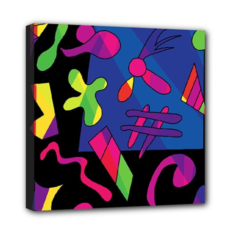 Colorful shapes Mini Canvas 8  x 8  from ZippyPress