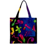 Colorful shapes Zipper Grocery Tote Bag