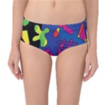 Colorful shapes Mid-Waist Bikini Bottoms