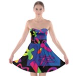 Colorful shapes Strapless Bra Top Dress
