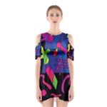 Colorful shapes Cutout Shoulder Dress