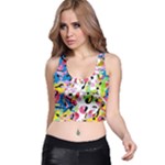 Colorful pother Racer Back Crop Top