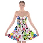 Colorful pother Strapless Bra Top Dress