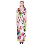 Colorful pother Short Sleeve Maxi Dress