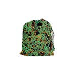 Green emotions Drawstring Pouches (Small) 