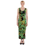 Green emotions Fitted Maxi Dress