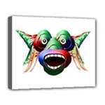 Futuristic Funny Monster Character Face Deluxe Canvas 20  x 16  