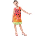 Abstract Watermelon Kids  Sleeveless Dress
